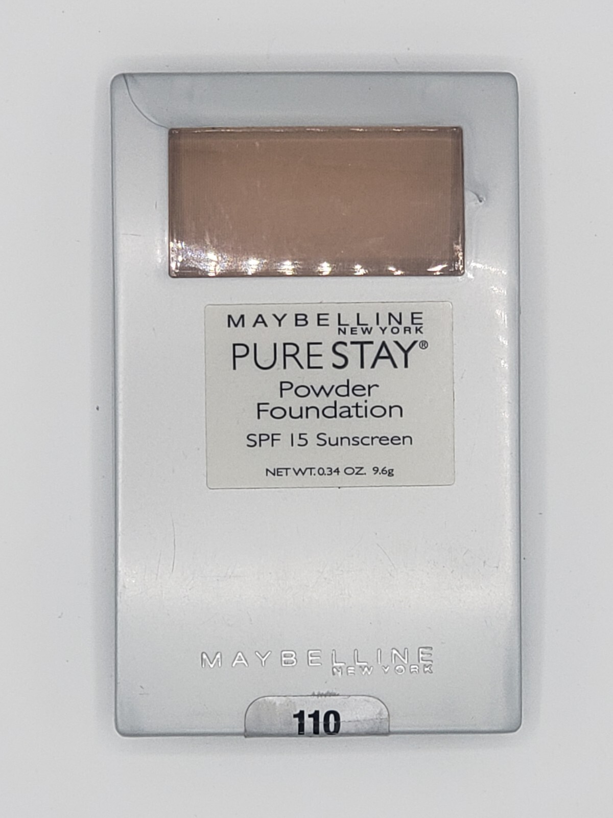NEW BROKEN SEAL Maybelline Pure Stay Powder Foundation SPF 15 Sun screen 110 TAN NEW BROKEN SEAL Maybelline Pure Stay Powder Foundation SPF 15 Sun screen 110 TAN
