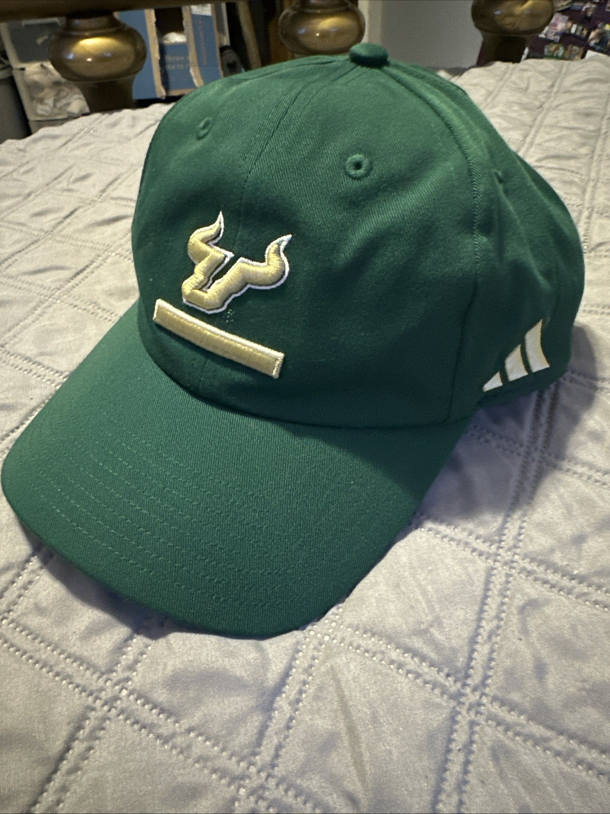 USF Bulls Adidas Green Flex Fit Hat One Size New USF Bulls Adidas Green Flex Fit Hat One Size New
