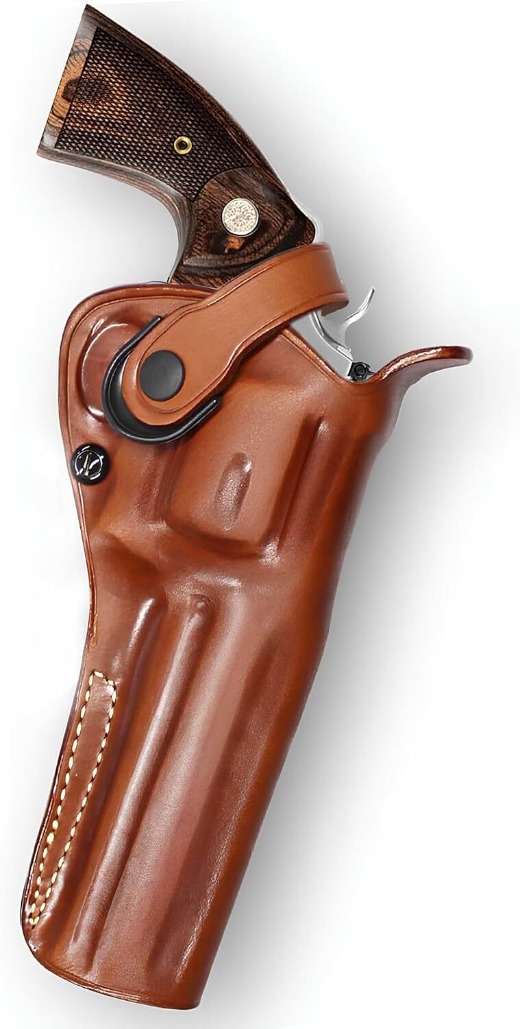 3-Slot Leather Belt Holster Fits Colt Anaconda 44 Magnum 6RD 6\