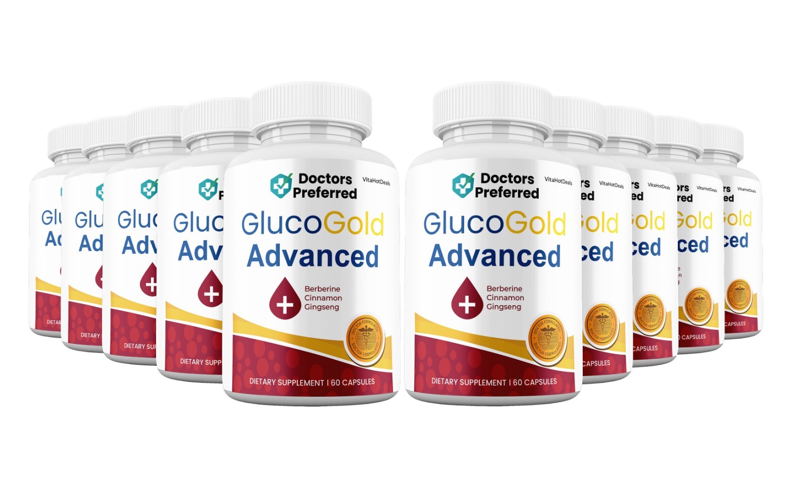 Gluco Gold Advanced Capsules, Max Strength GlucoGold Supplement (10 Pack) Gluco Gold Advanced Capsules, Max Strength GlucoGold Supplement (10 Pack)