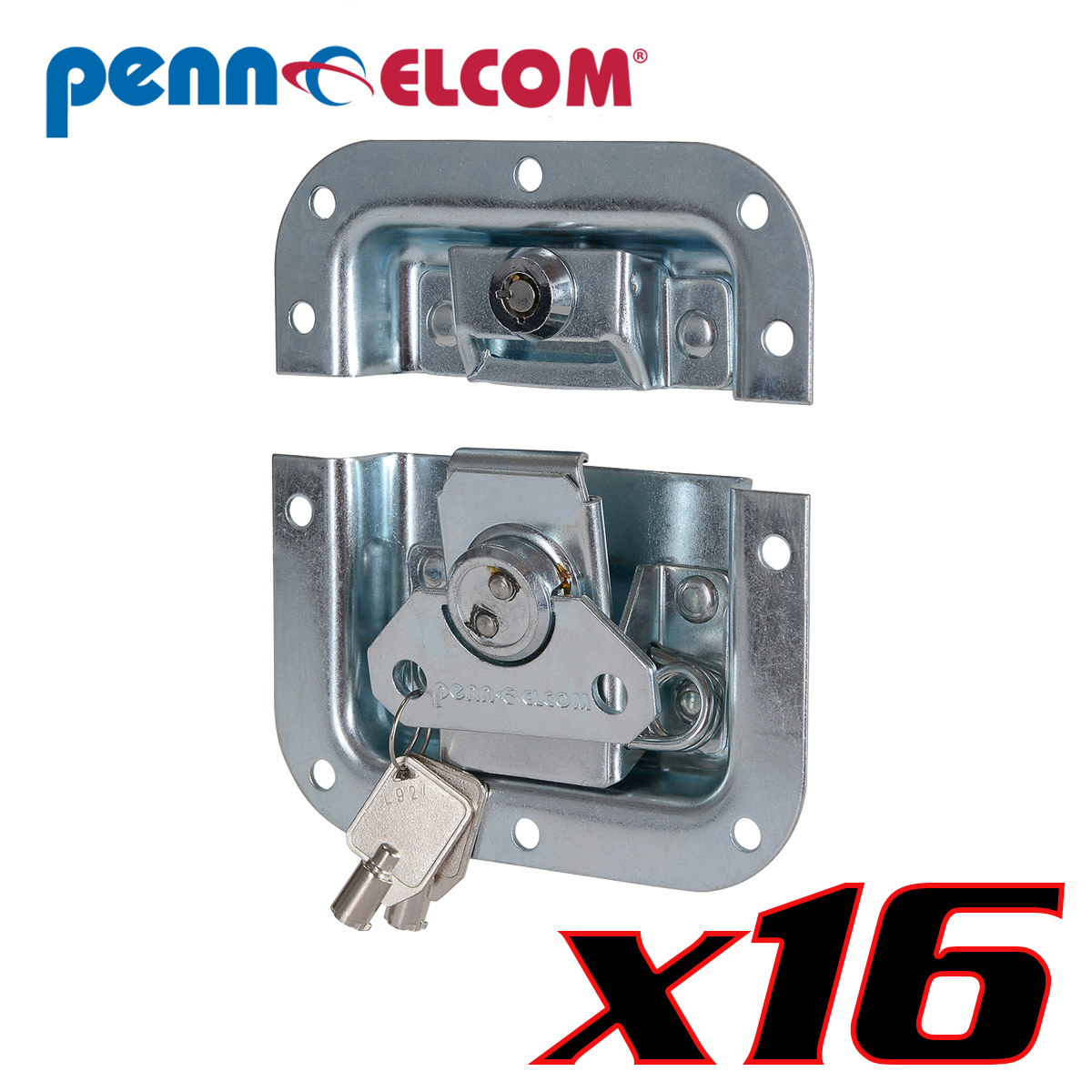 Sixteen Pack Penn Elcom L905/927Z Locking Butterfly Latch 4.125\