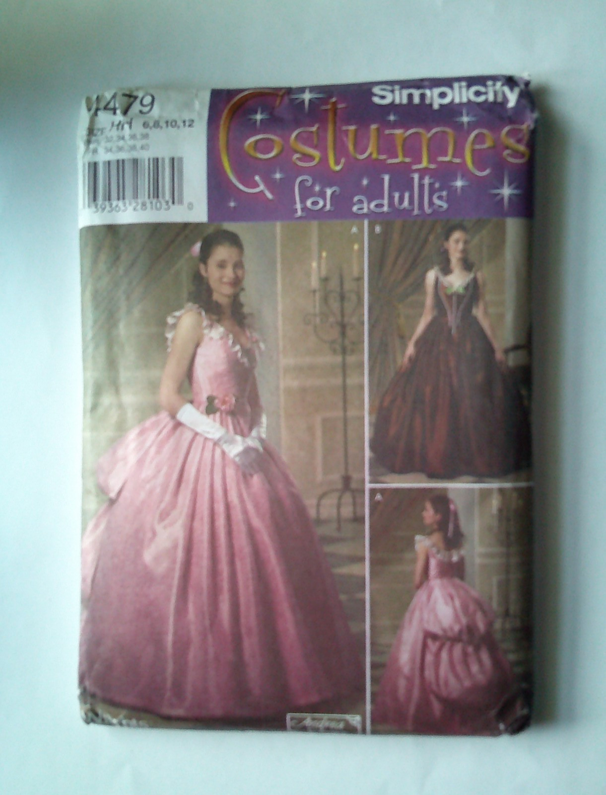 Simplicity Costume 4479 6,8,10,12 Schewe Vintage Princess Style Dress
