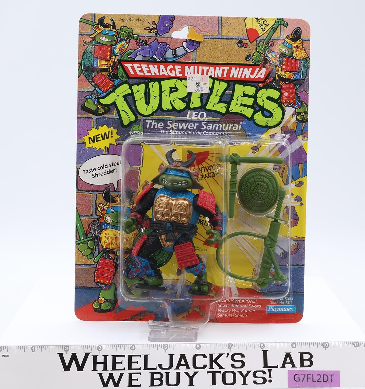 Leo The Sewer Samurai Teenage Mutant Ninja Turtles TMNT 1990 Playmates NEW MOSC Leo The Sewer Samurai Teenage Mutant Ninja Turtles TMNT 1990 Playmates NEW MOSC