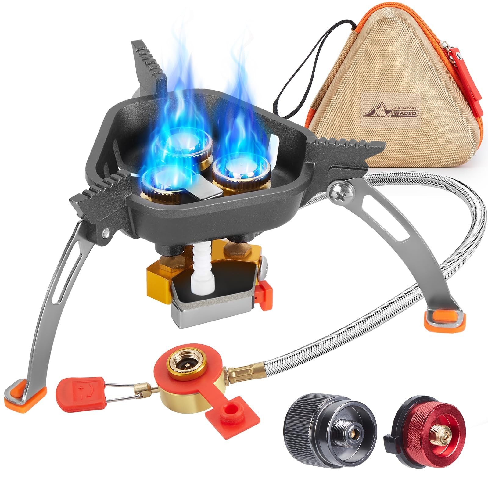 WADEO 7200W Windproof Camping Stove for Outdoor Backpacking Hiking and Picnic WADEO 7200W Windproof Camping Stove for Outdoor Backpacking Hiking and Picnic
