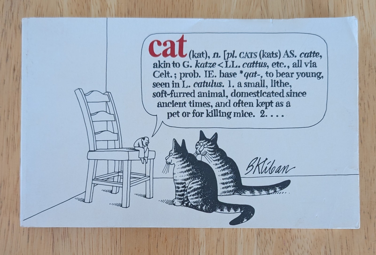 cat by B Kliban Vintage Paperback 1975 cat by B Kliban Vintage Paperback 1975