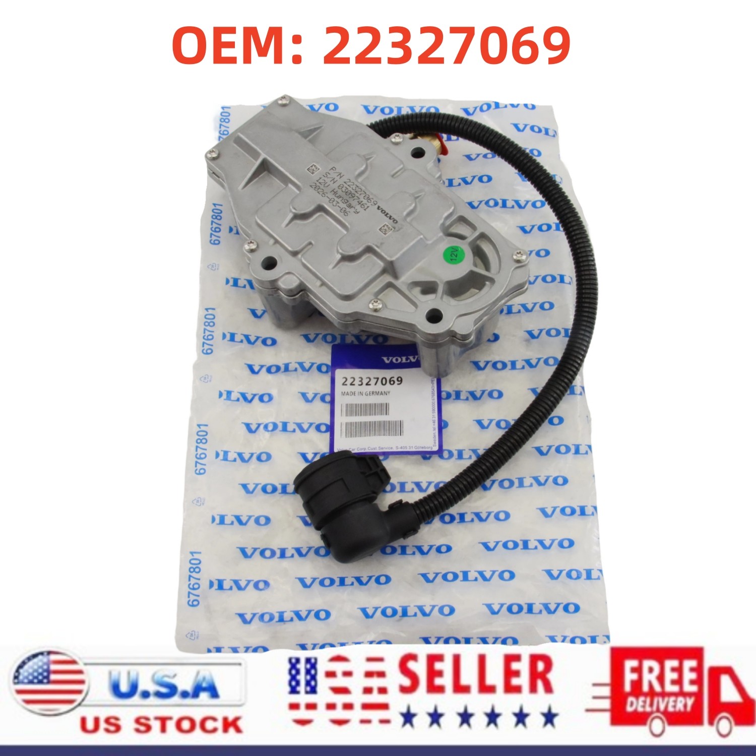 Genuine OEM VOLVO I-SHIFT Clutch Solenoid Valve 22327069 Genuine OEM VOLVO I-SHIFT Clutch Solenoid Valve 22327069