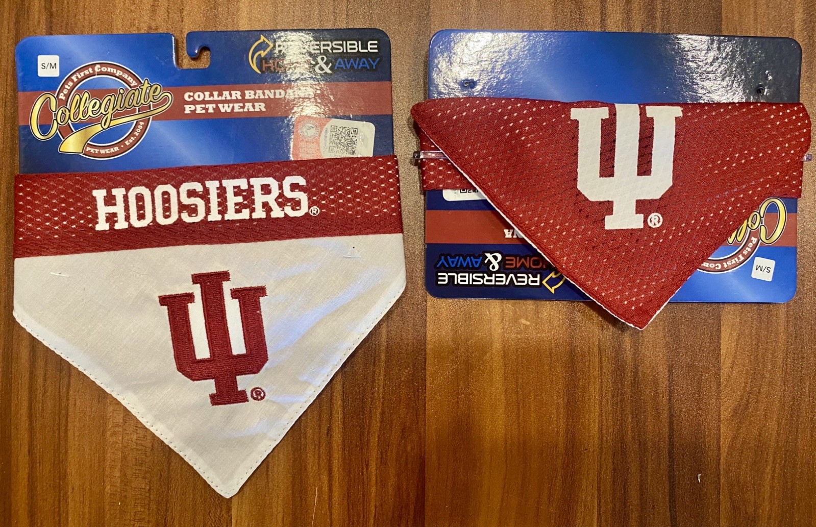 Indiana Hoosiers NCAA Dog Cat Bandana Reversible Pet Apparel Red White Game Day Indiana Hoosiers NCAA Dog Cat Bandana Reversible Pet Apparel Red White Game Day