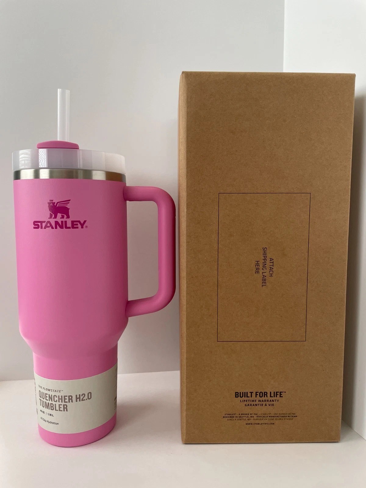 Stanley 40oz Quencher H2.0 FlowState Tumbler PINK PEONY NEW SEALED Limited Stock Stanley 40oz Quencher H2.0 FlowState Tumbler PINK PEONY NEW SEALED Limited Stock