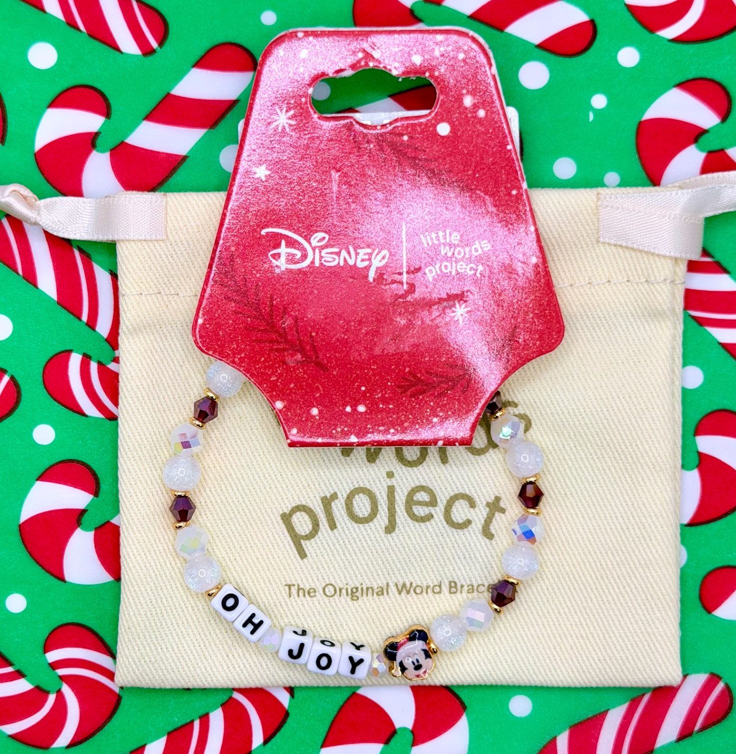 NEW Little Words Project DISNEY Christmas SANTA Mickey Mouse OH JOY Bracelet O/S NEW Little Words Project DISNEY Christmas SANTA Mickey Mouse OH JOY Bracelet O/S