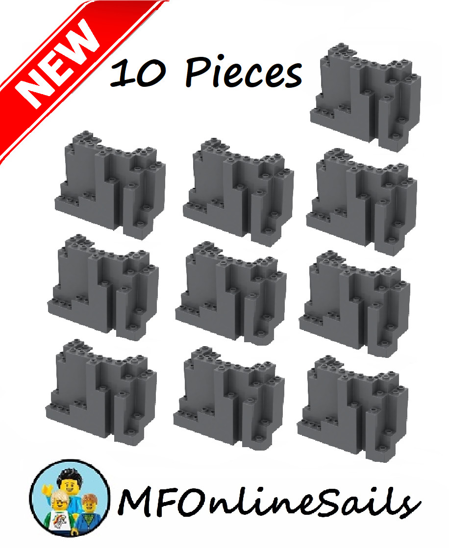 🏔 10 NEW LEGO BURP PIECES Dark Bluish Gray Mountain Bottom Wall 4x10x6 rock 🏔 10 NEW LEGO BURP PIECES Dark Bluish Gray Mountain Bottom Wall 4x10x6 rock