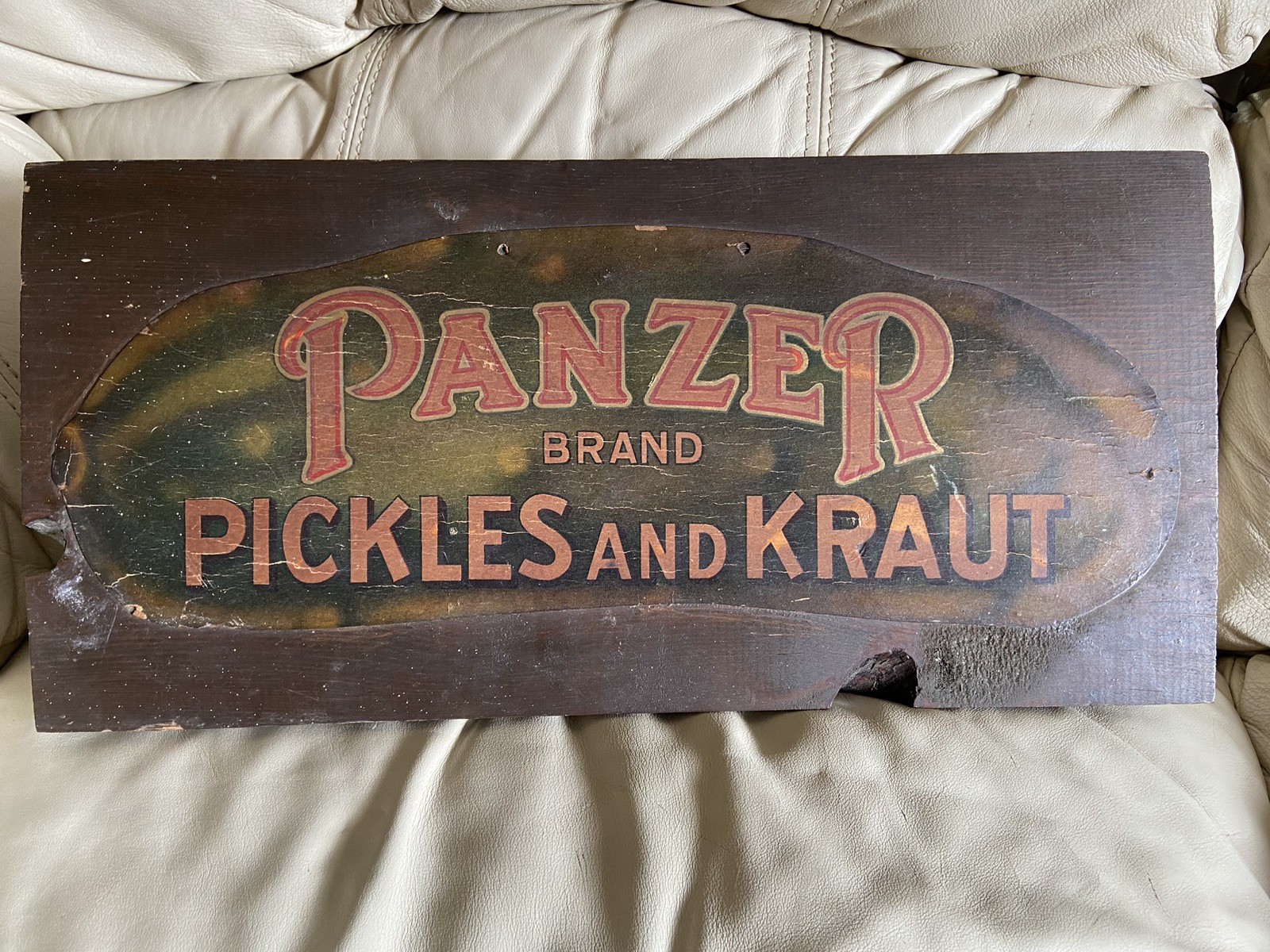 Vintage Antique PANZER PICKLES And KRAUT Advertising Sign pickle Baltimore MD Vintage Antique PANZER PICKLES And KRAUT Advertising Sign pickle Baltimore MD