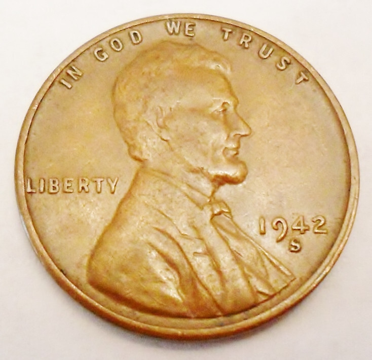1942 S Lincoln Wheat Cent / Penny  AVE CIRCULATED  **FREE SHIPPING**