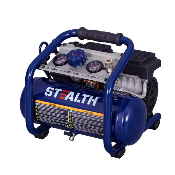 Ultra Quiet 2 Gallon 125 PSI Portable Electric Oil-Free Air Compressor Ultra Quiet 2 Gallon 125 PSI Portable Electric Oil-Free Air Compressor