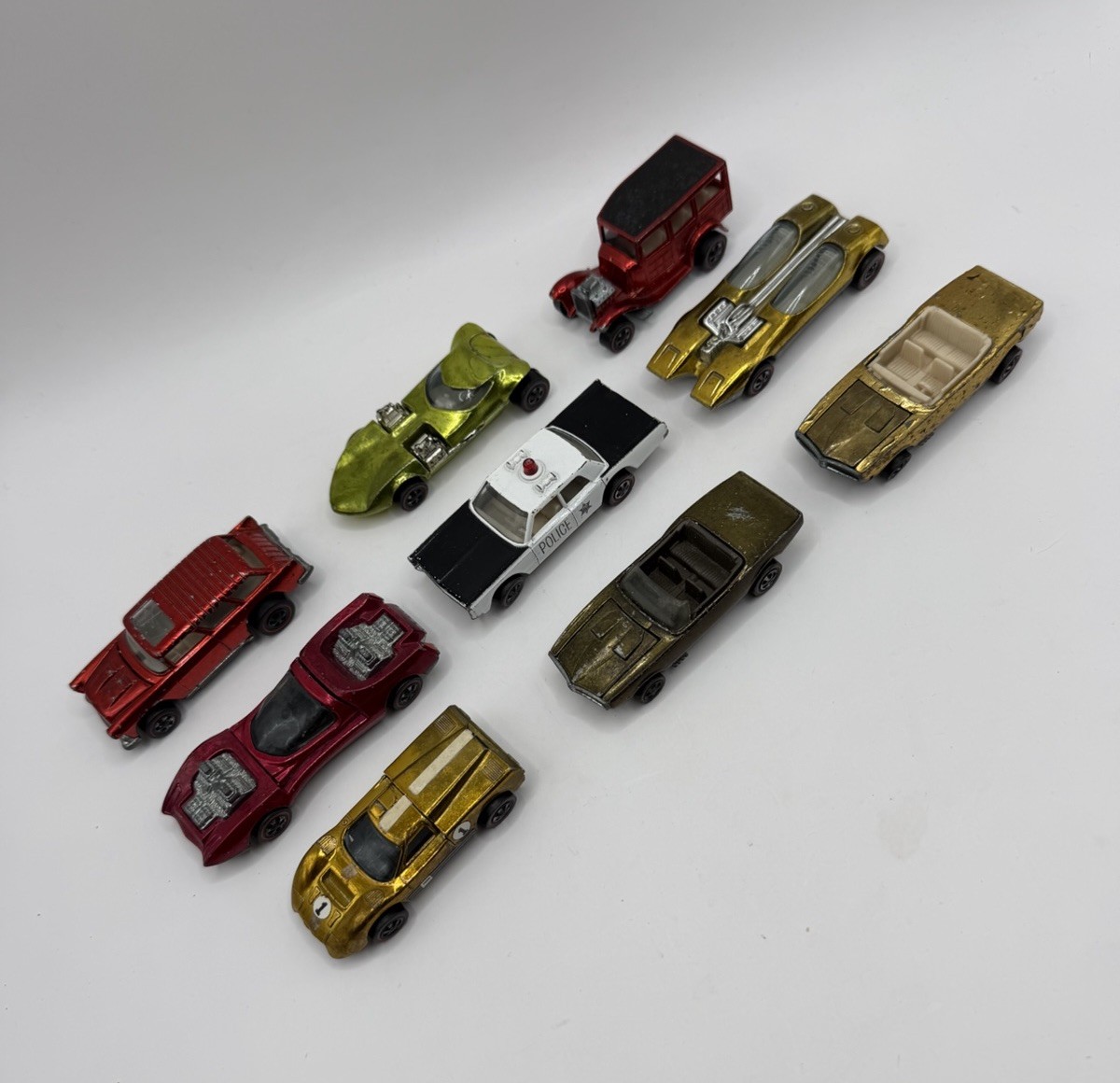 Vintage Lot of 9 Hot Wheels Redline 1967 1968 1969