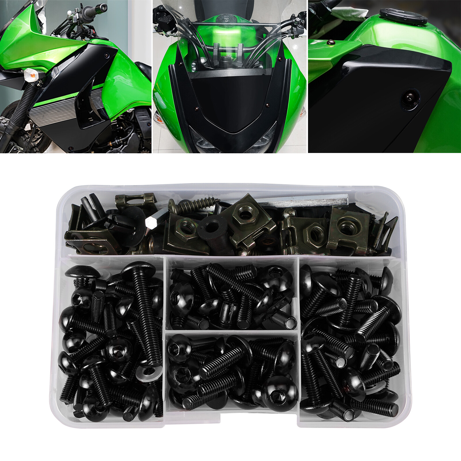 Motorcycle Fairing Bolts Kit Windscreen Screws Fastener Nut Clips for Honda 
