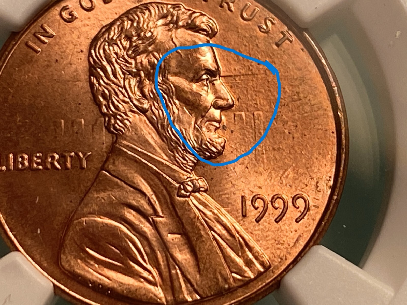 Lincoln penny 1999 1C Mint Error MS 65 RD Clashed Dies Lincoln penny 1999 1C Mint Error MS 65 RD Clashed Dies