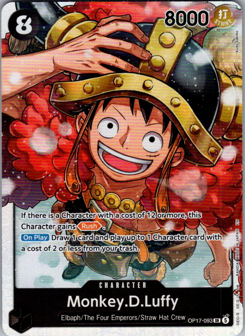 Monkey.D.Luffy (093) Foil SR The World\'s Strongest Warriors OP17-093 NM
