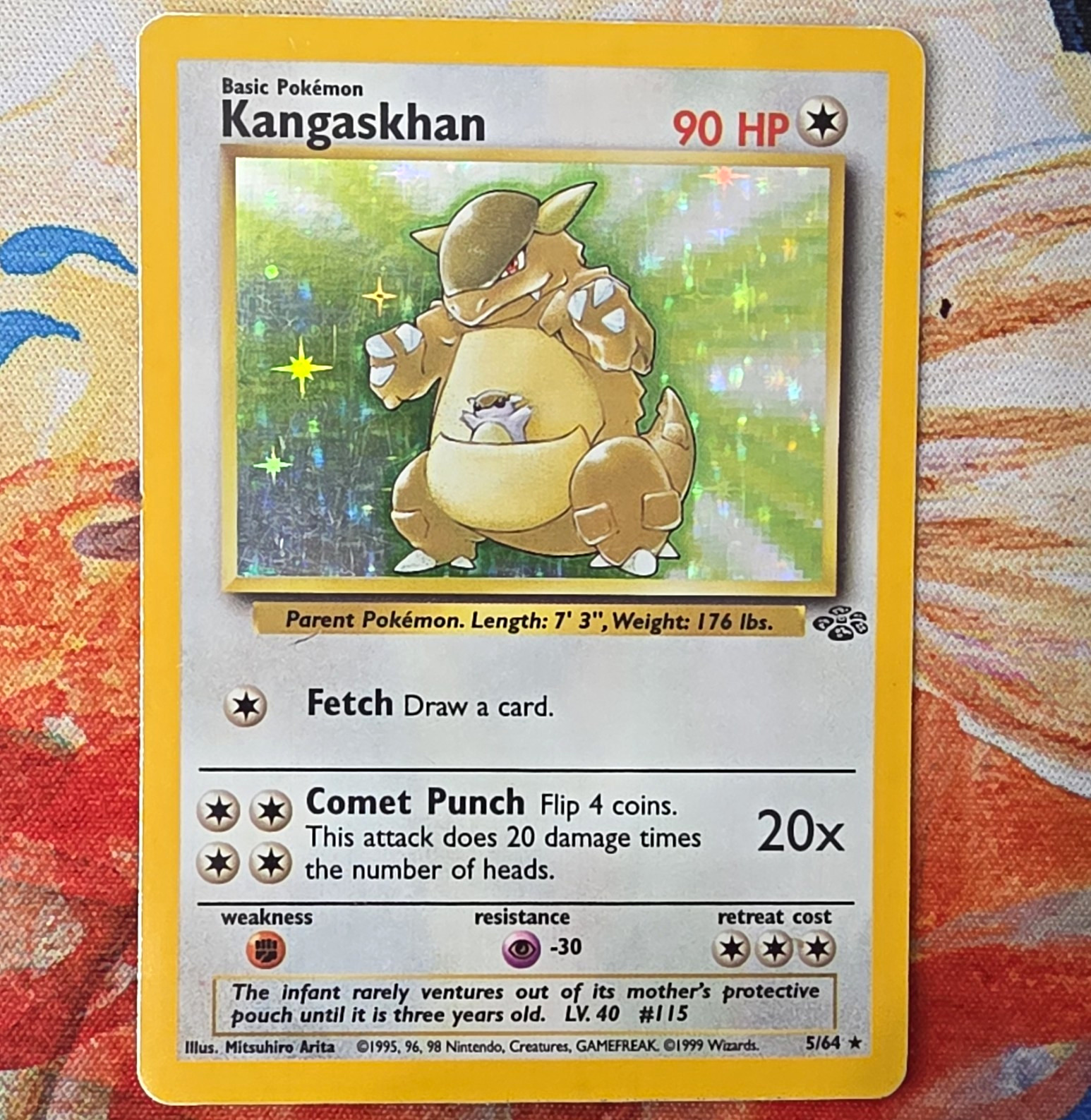 Kangaskhan Jungle 5/64 Holo Rare EN Pokémon HP Kangaskhan Jungle 5/64 Holo Rare EN Pokémon HP