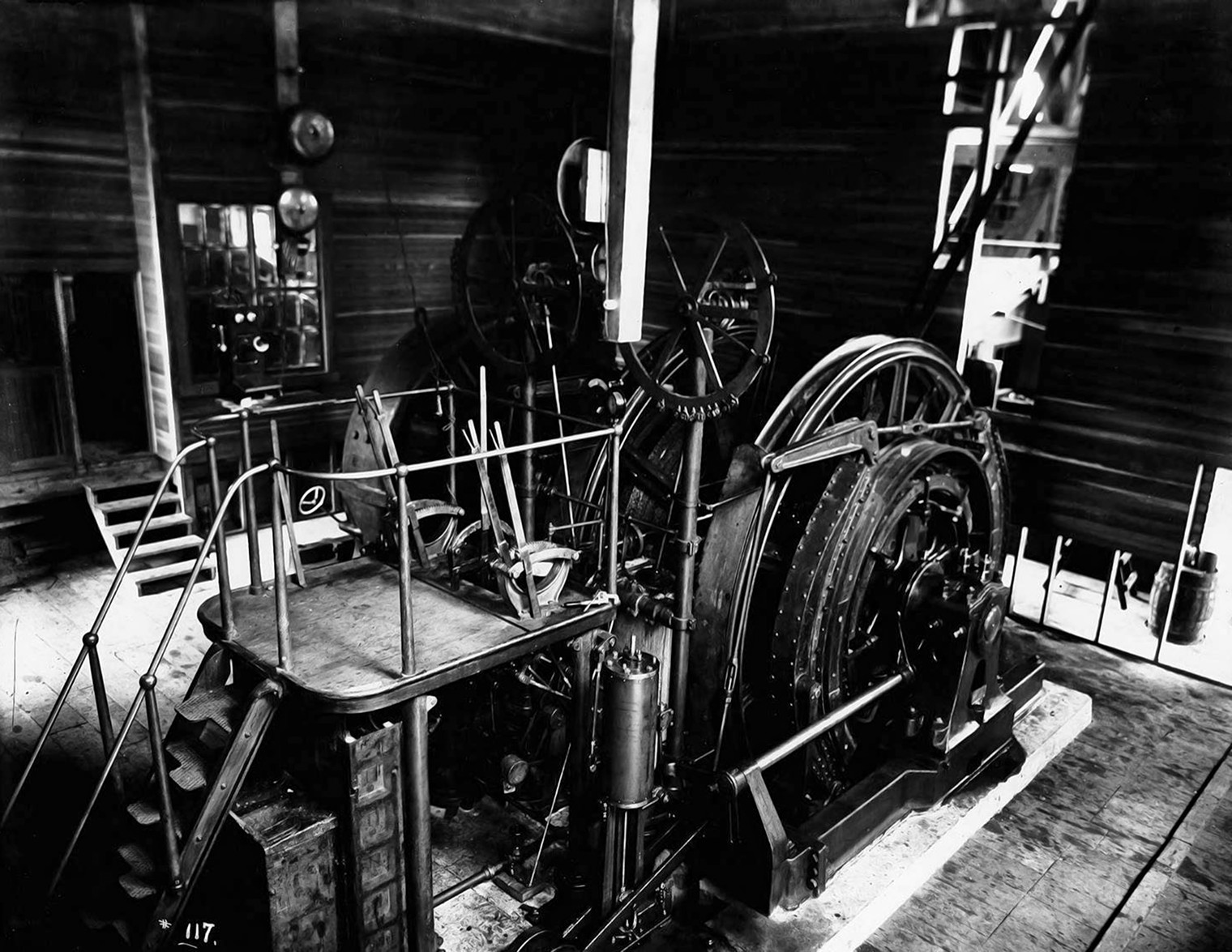 1908 Hoist Room Hecla Mine Burke Idaho Old Vintage Photo 8.5\