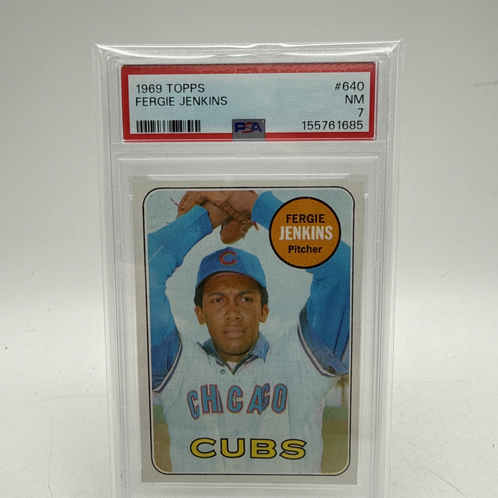 1969 Topps Fergie Jenkins #640 PSA 7 NM