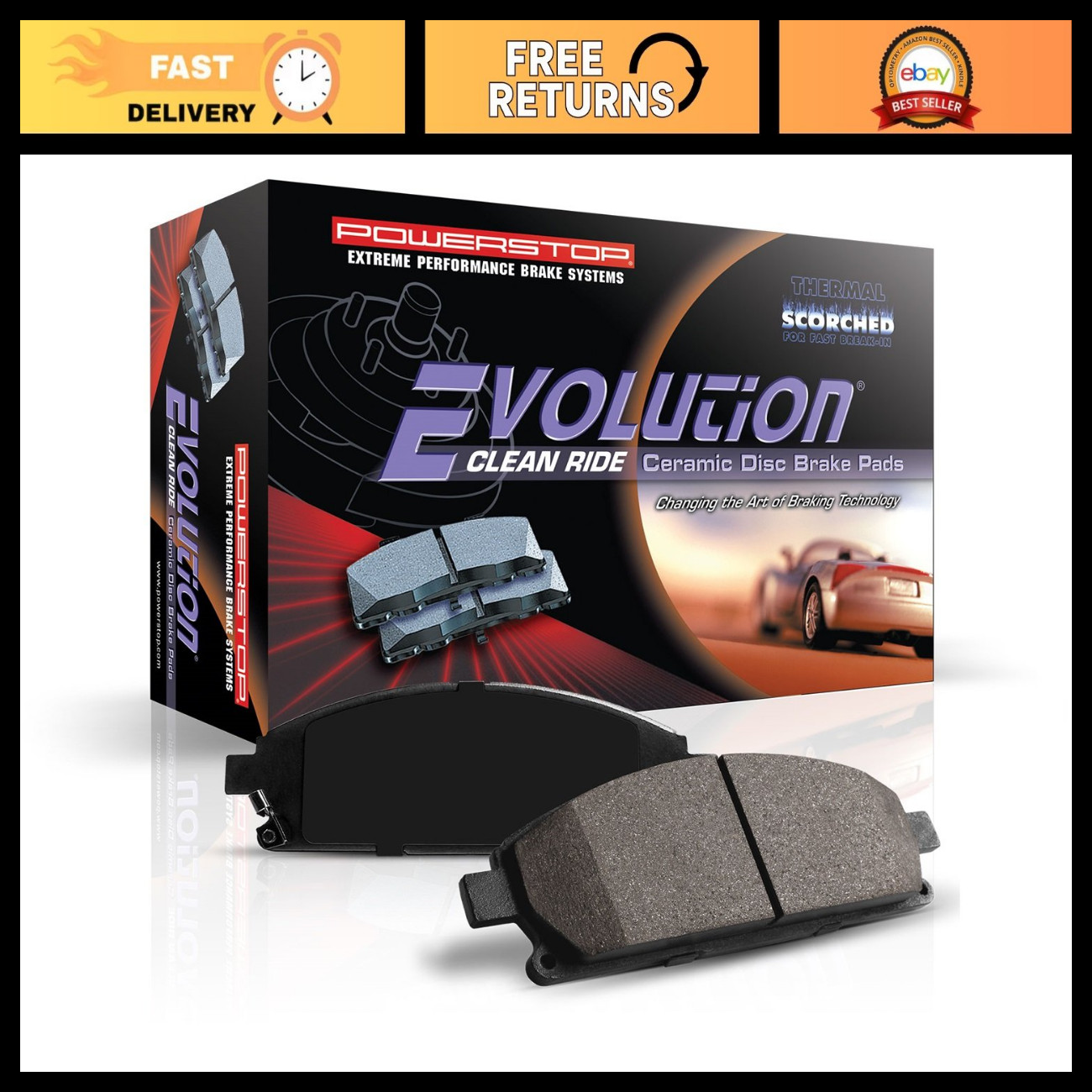High-Performance Ceramic Brake Pads for Rear - Quiet, Dust-Free, Easy Install High-Performance Ceramic Brake Pads for Rear - Quiet, Dust-Free, Easy Install