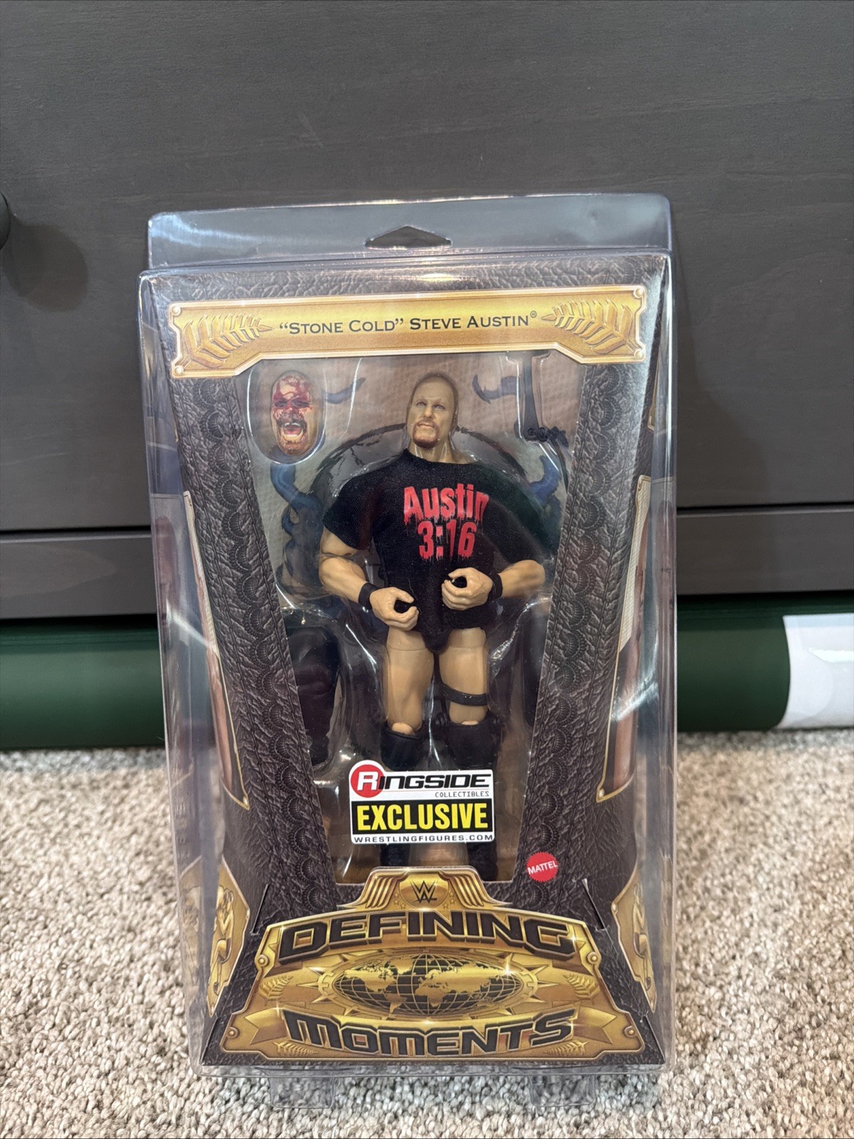Bloody Stone Cold Steve Austin (WM13) - WWE Defining Moments Wrestling Figure Bloody Stone Cold Steve Austin (WM13) - WWE Defining Moments Wrestling Figure