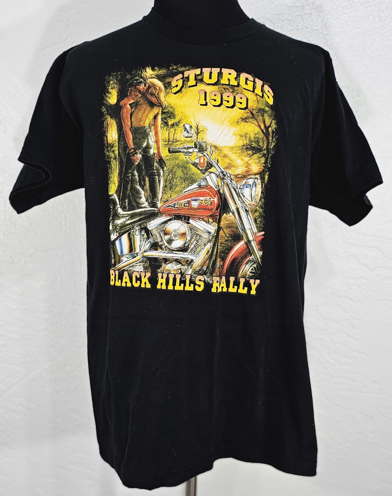 Vintage 1999 STURGIS Harley Motorcycle Rally Mens Shirt Size XL Fits Small Rare