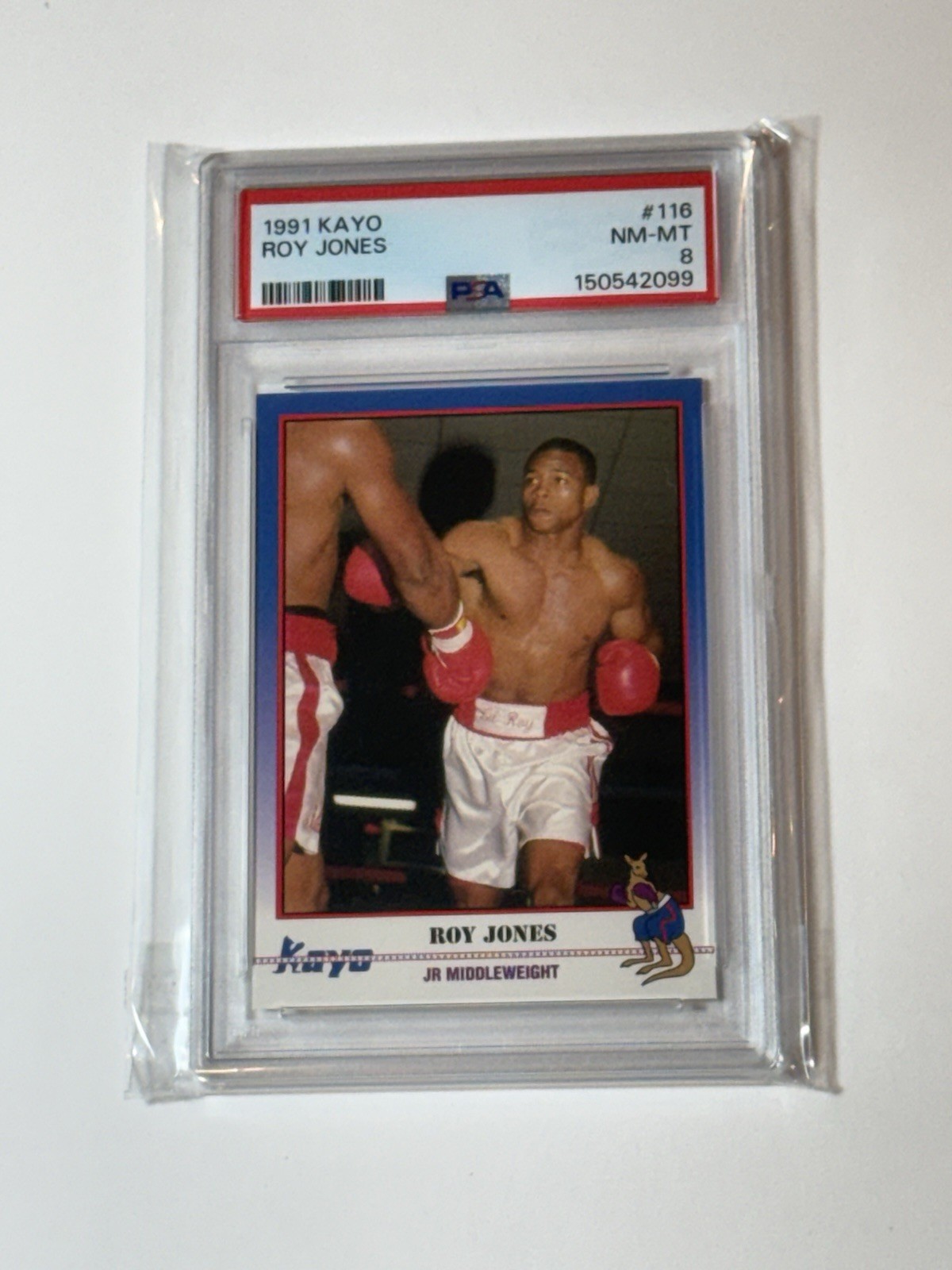 ROY JONES JR. 1991 Kayo Boxing Rookie RC Card USA #116 PSA ROY JONES JR. 1991 Kayo Boxing Rookie RC Card USA #116 PSA