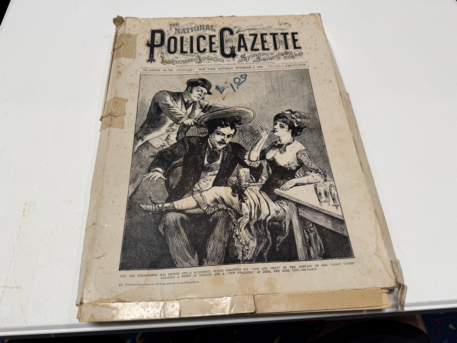 Vintage 1880's Police Gazette 6 complete issues .. Jesse James with box Vintage 1880's Police Gazette 6 complete issues .. Jesse James with box