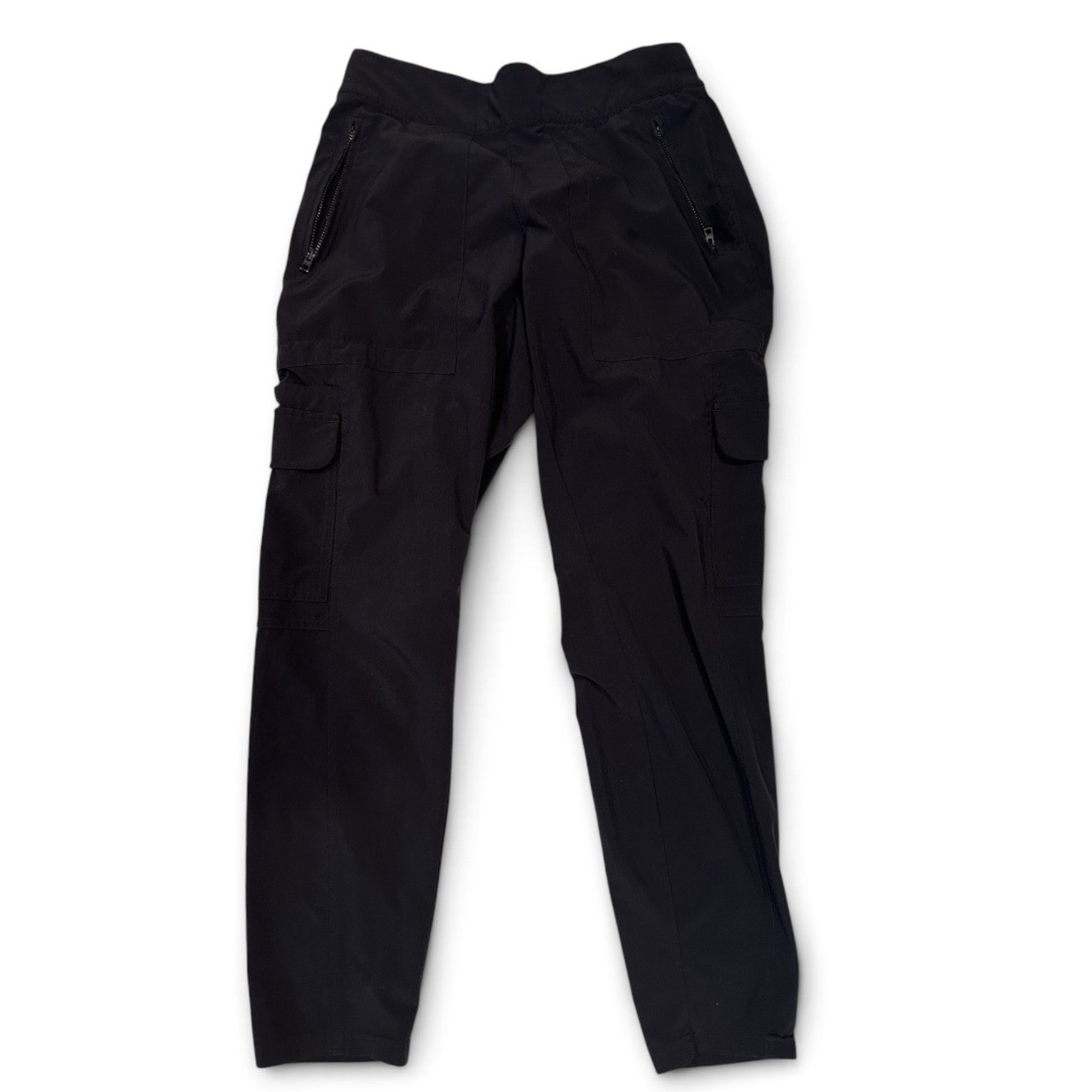 Athleta Black Cargo Joggers Womens Size 6 Lightweight Tapered Pants