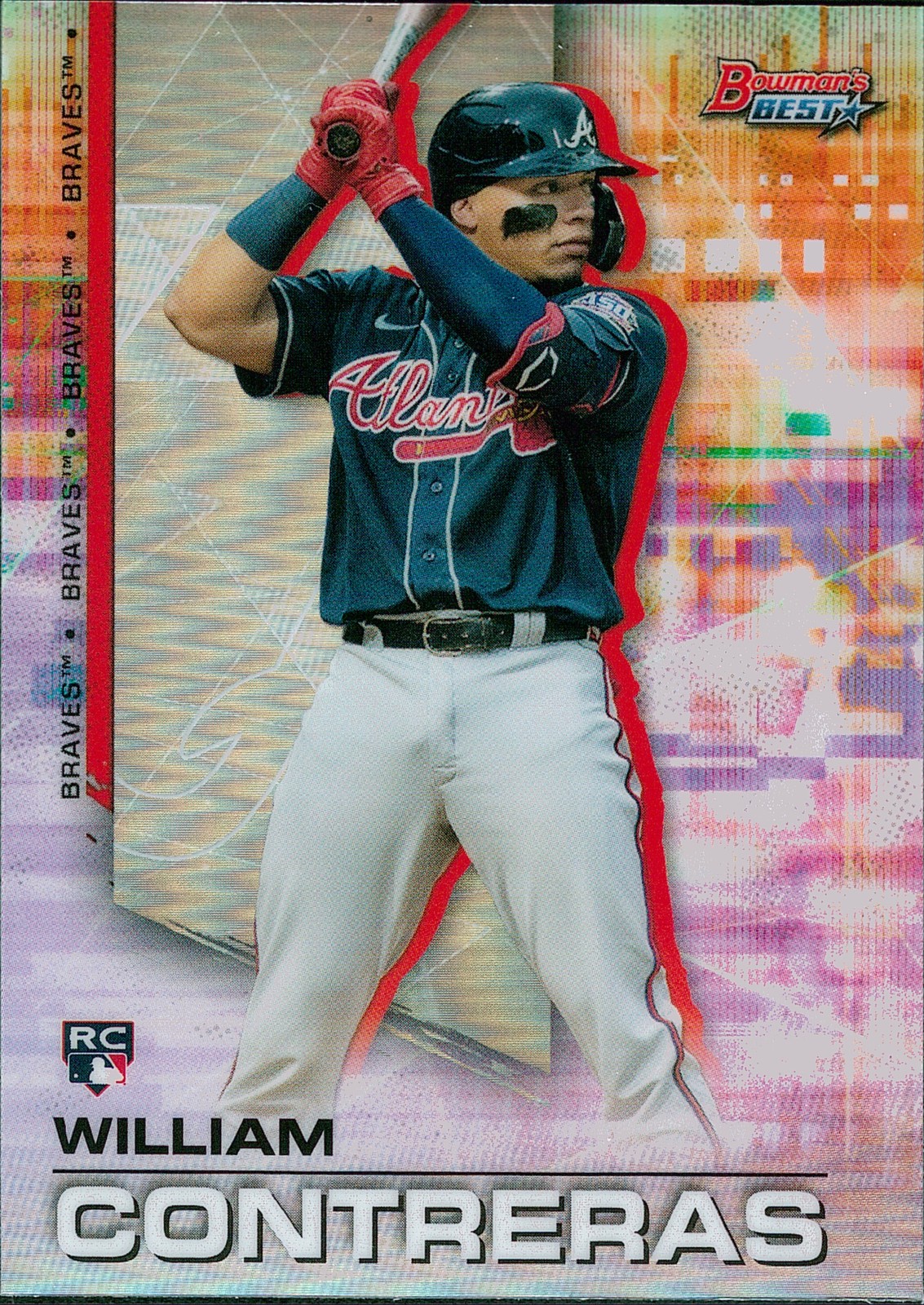 2021 Bowman\'s Best Refractor #61 William Contreras RC Atlanta Braves