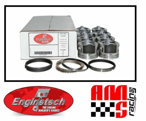 Flat Top Pistons Set w/ Moly Rings for 2010-2014 Chevrolet GMC Gen IV 5.3L