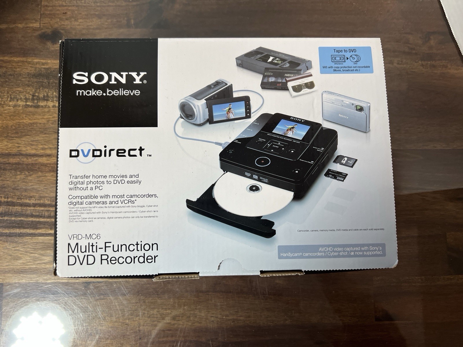 NOB SONY DVDirect Multifunction DVD Recorder w/AVCHD Recording Model: VRD-MC6