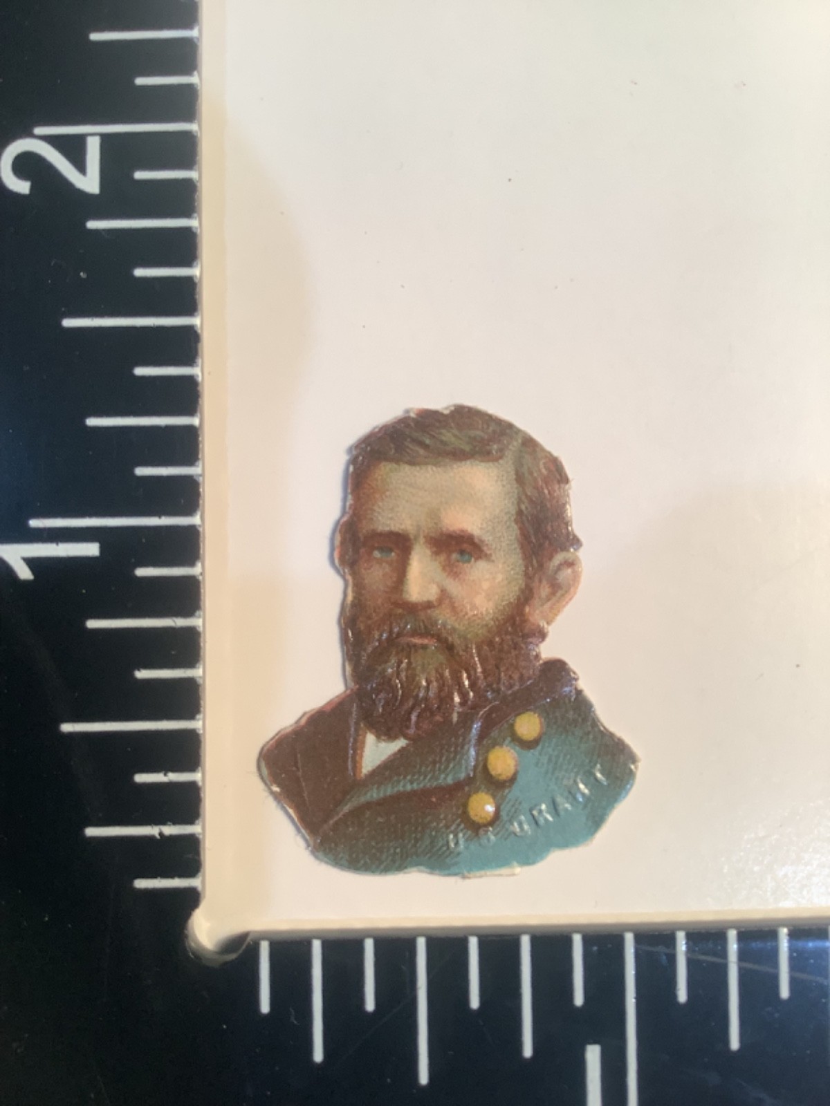 Vintage 1880’s (Small) Victorian Die Cut Scrap President Ulysses Grant Gd Vintage 1880’s (Small) Victorian Die Cut Scrap President Ulysses Grant Gd