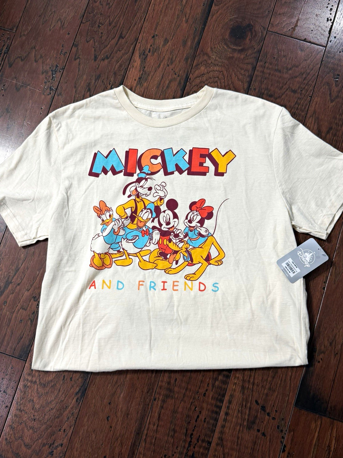 Disney Mickey Mouse & Friends T-Shirt Womens M Retro Goofy Donald Minnie NWT