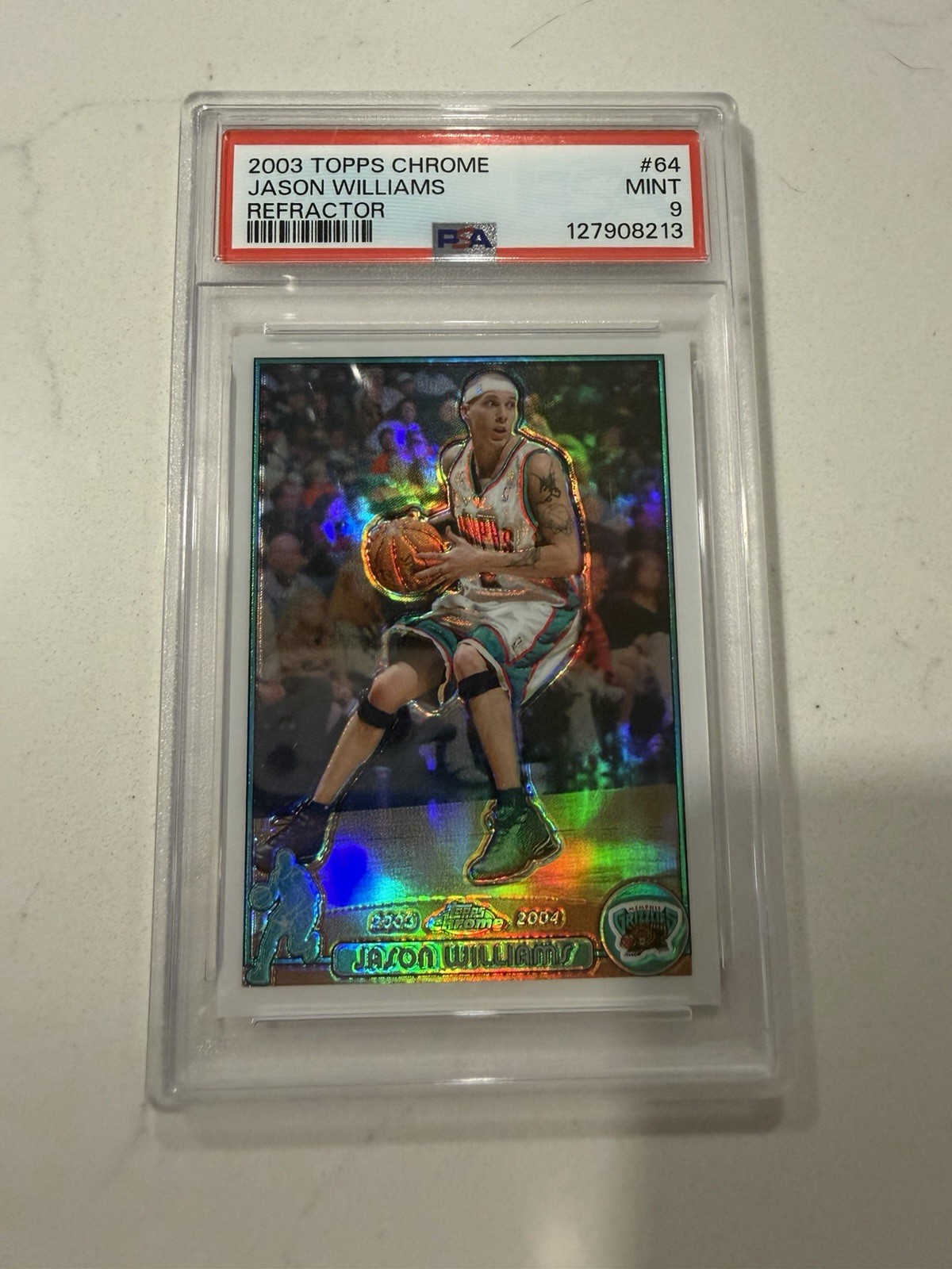 Topps 2003 Topps Chrome Jason Williams Refractor #64 Memphis Grizzlies PSA 9