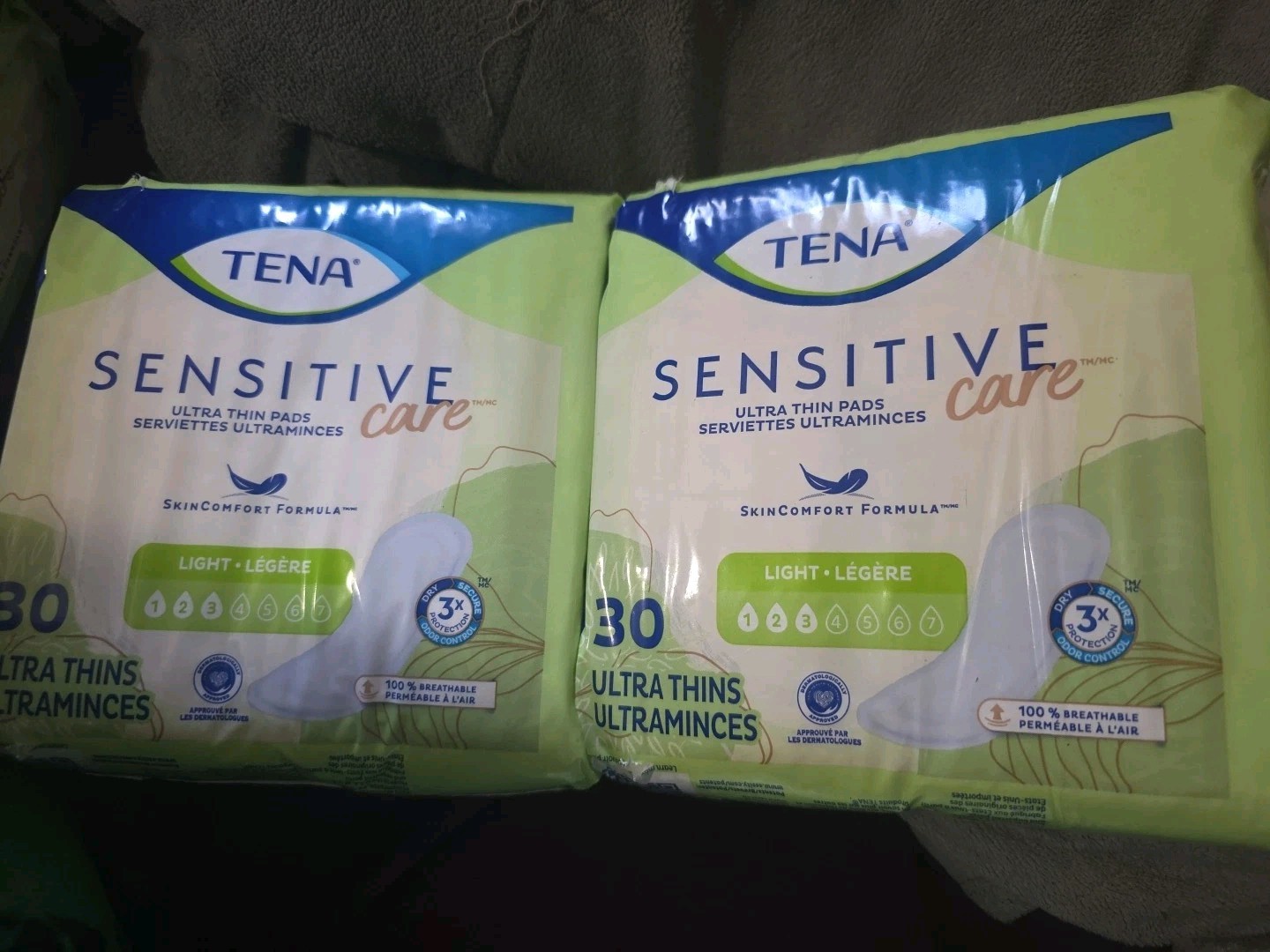 Tena Sensitive Care Ultra Thin Pads 30 Ultra Thins New 2 Pack