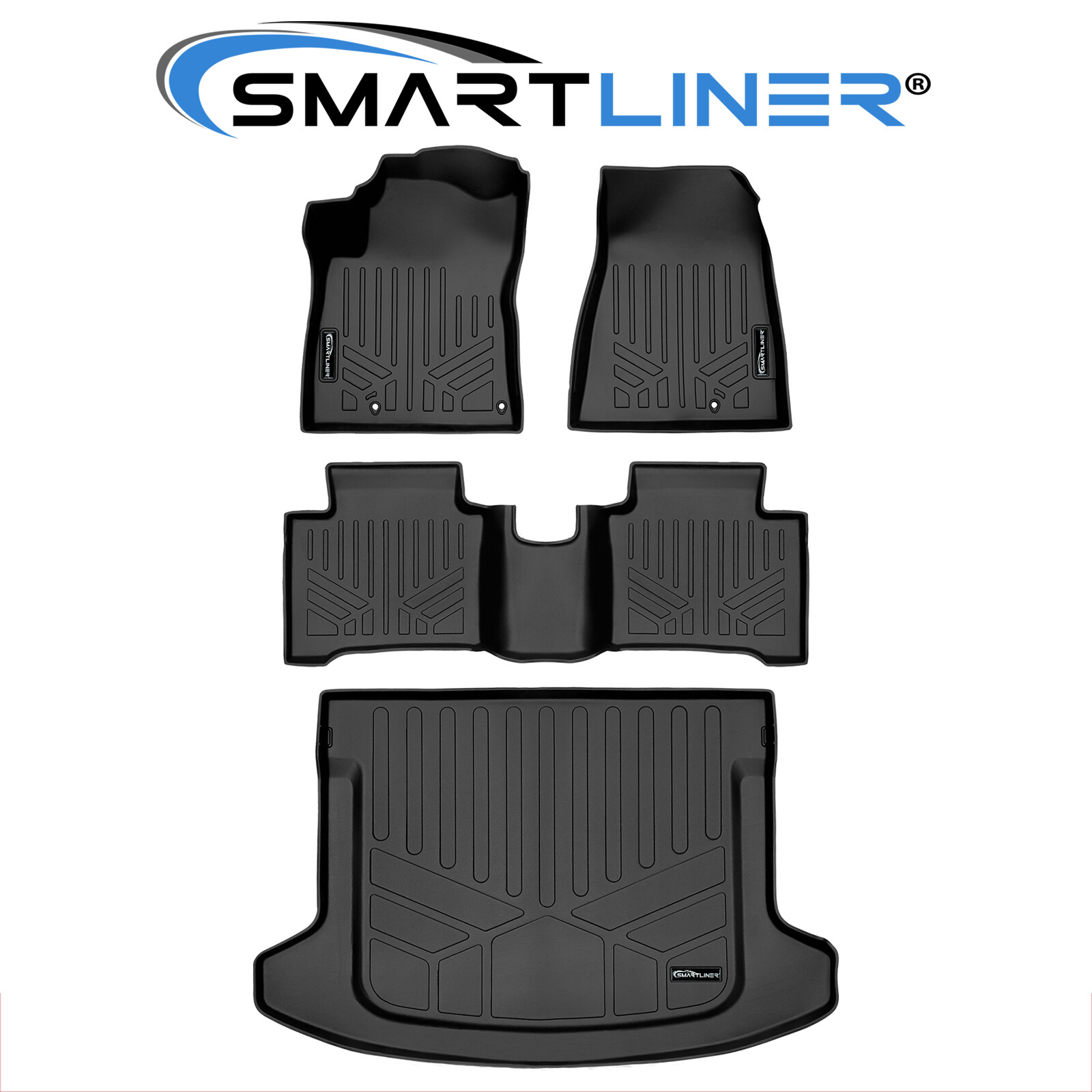 SMARTLINER Custom Fit Floor Mats Cargo Liner Set TPE 2023-2025 Kia Niro EV