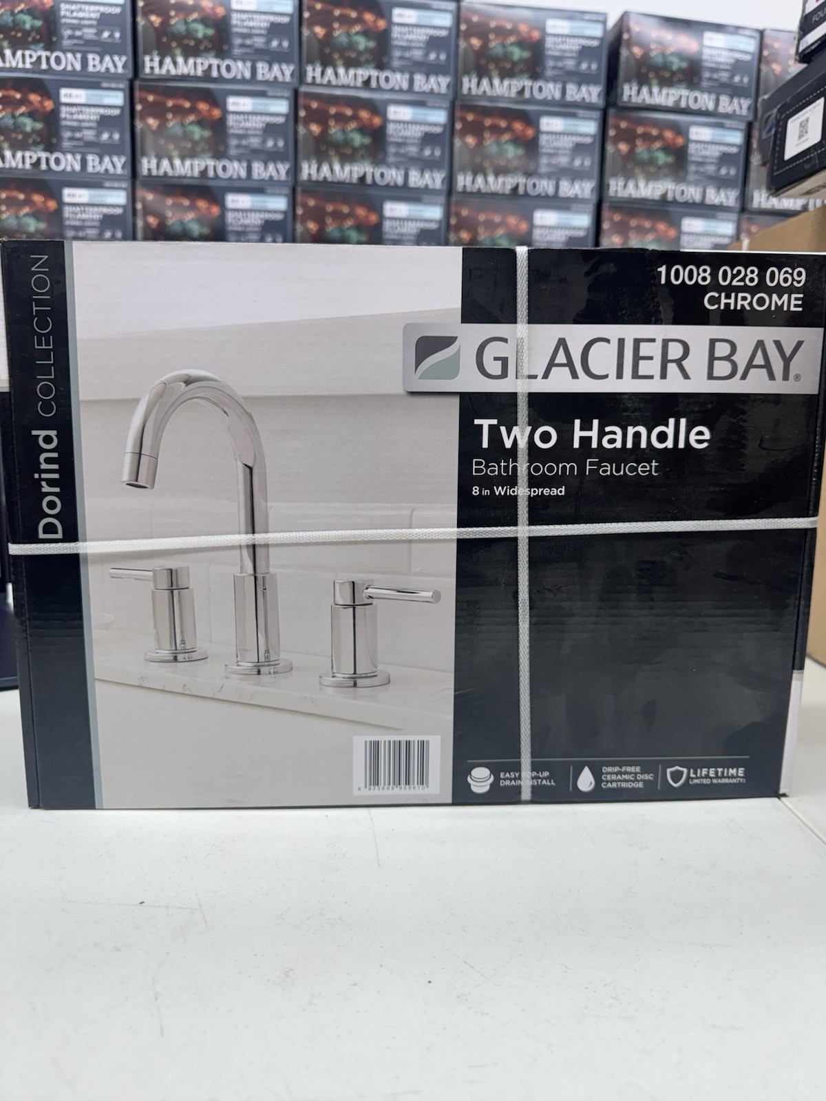 Glacier Bay Dorind 8 in. Widespread Double-Handle High-Arc Bathroom Faucet