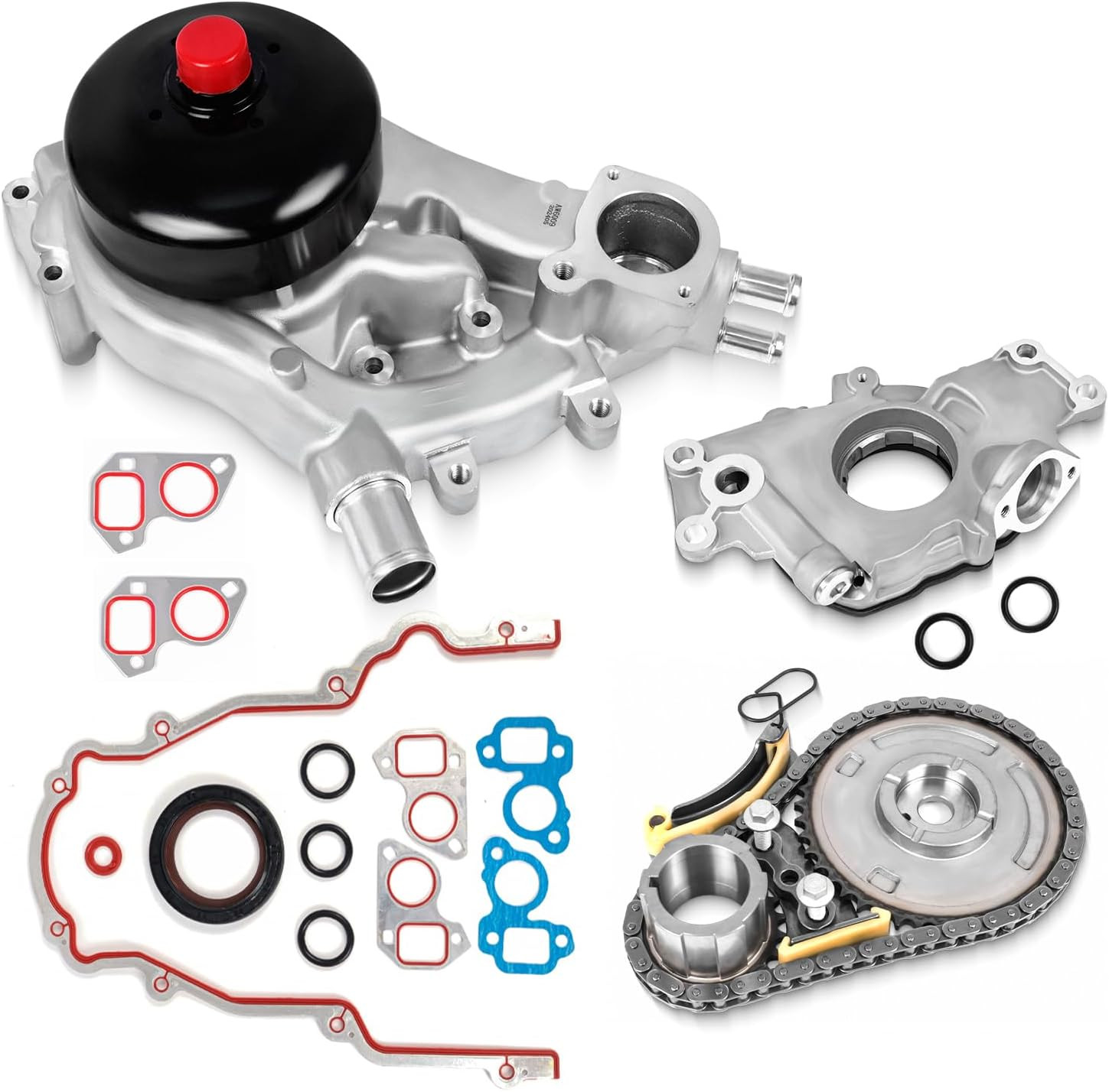 M295 Oil Pump Timing Chain Water Pump Kit for Chevy Silverado Tahoe 4.8L 5.3L 6.