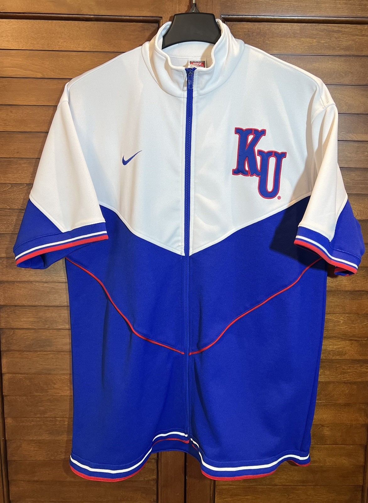 Nike KANSAS JAYHAWKS KU Basketball Shooting Shirt Warmup Jersey L Vintage Nike KANSAS JAYHAWKS KU Basketball Shooting Shirt Warmup Jersey L Vintage