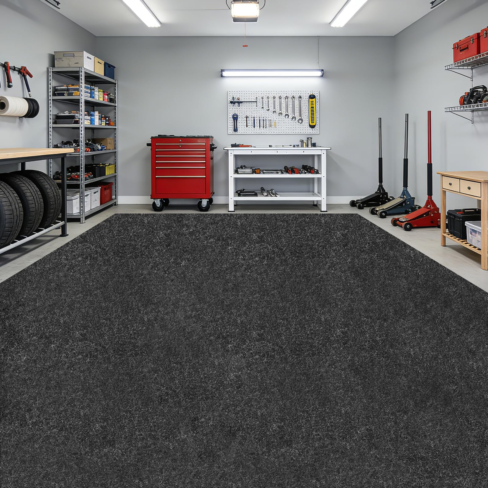 Extra Large Garage Floor Mat 8.8 x 22 FT – Heavy Duty Oil Absorbent Parking M...