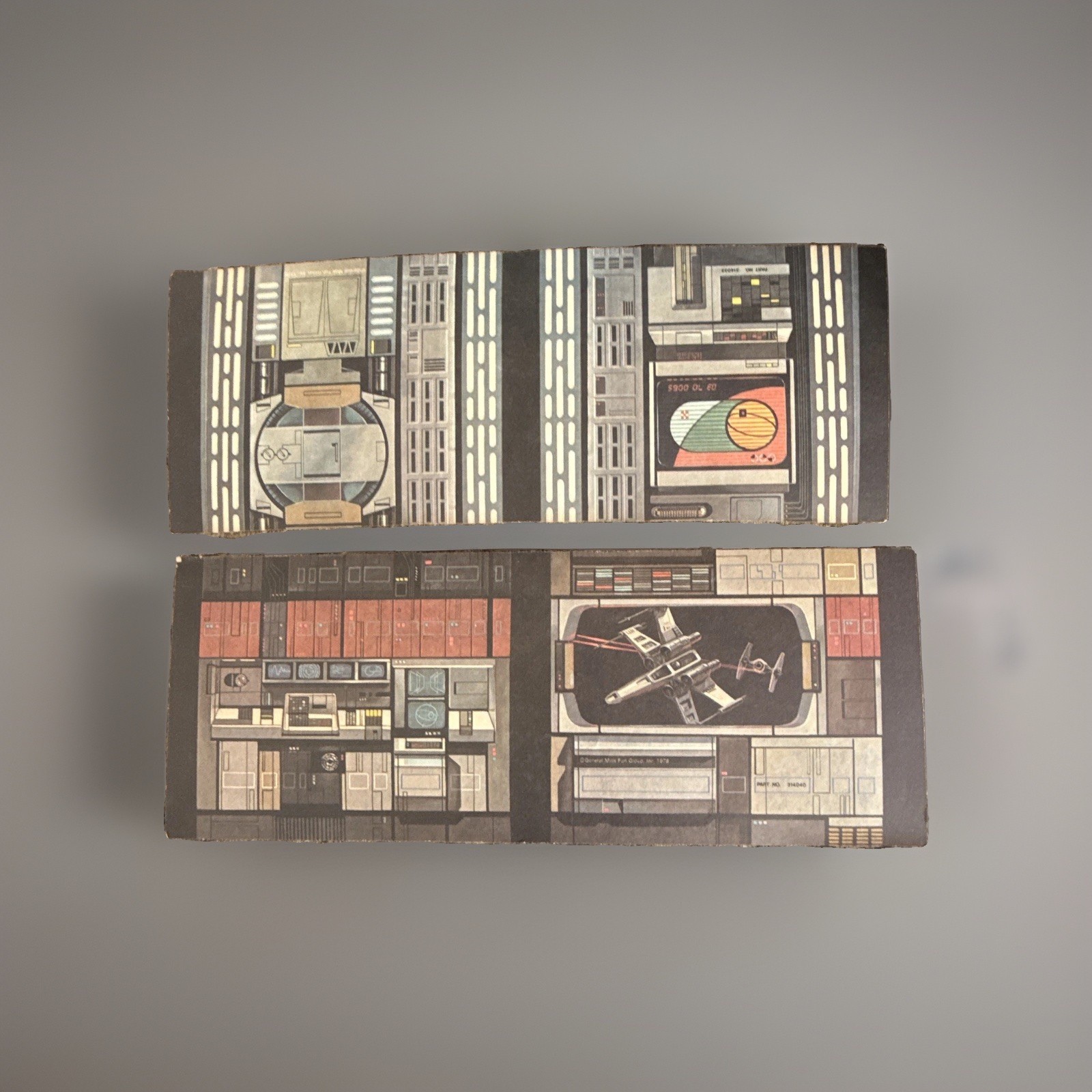 Vintage 1978 Kenner Star Wars Death Star Playset Cardboard Backdrop Panels Walls