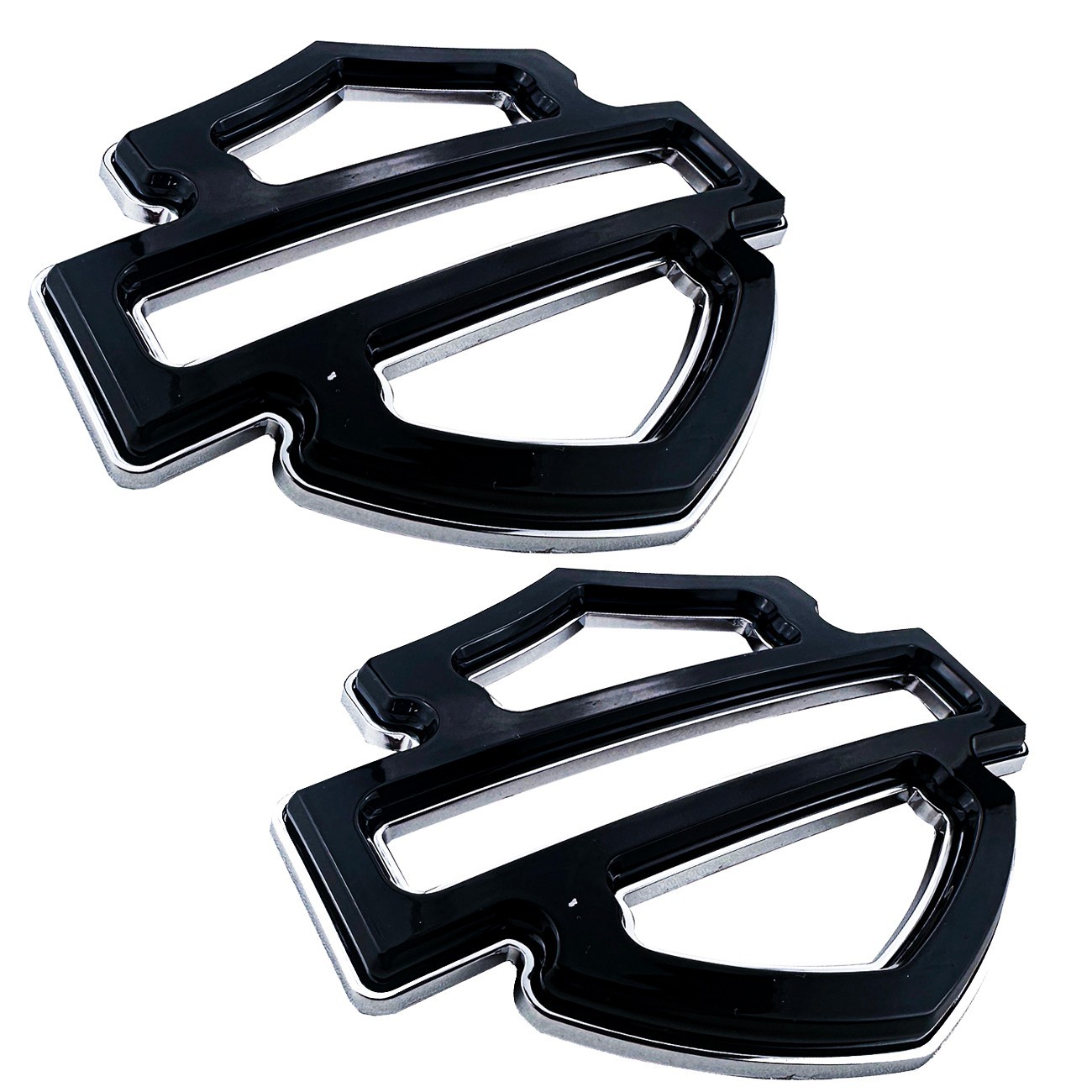 2x black chrome doublelayer custom fuel tank emblem motorcycle badges 5 or 6 gal 2x black chrome doublelayer custom fuel tank emblem motorcycle badges 5 or 6 gal