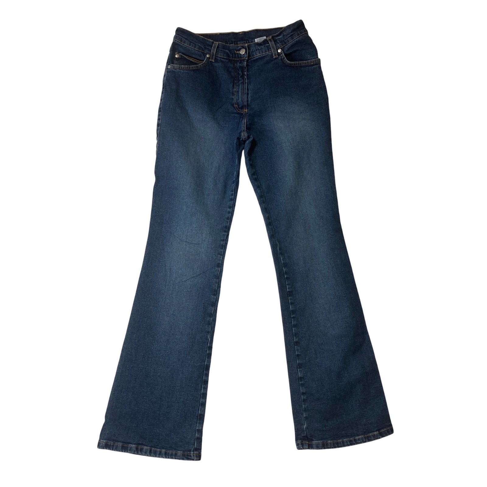 VTG C & L Made in Italy Flare Leg Jeans Womens Denim Blue M (EU 38)