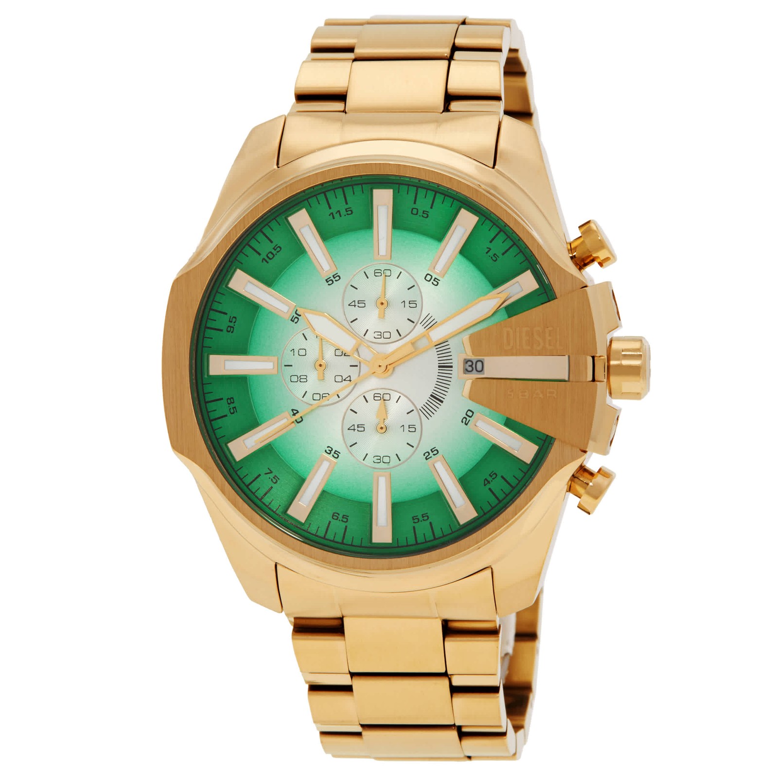 Diesel Mega Chief Chronograph Quartz Green Dial Men's Watch DZ4684