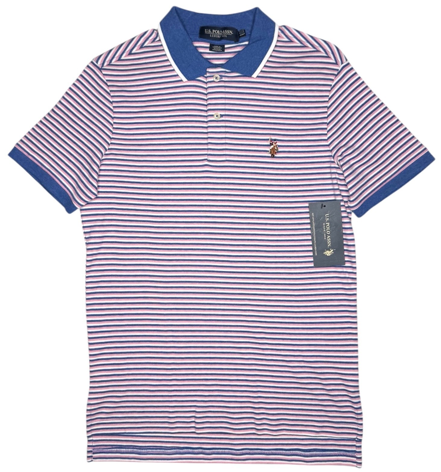 U.S. Polo Assn. #11679 NEW Men\'s Luxury Feel Interlock Polo Shirt