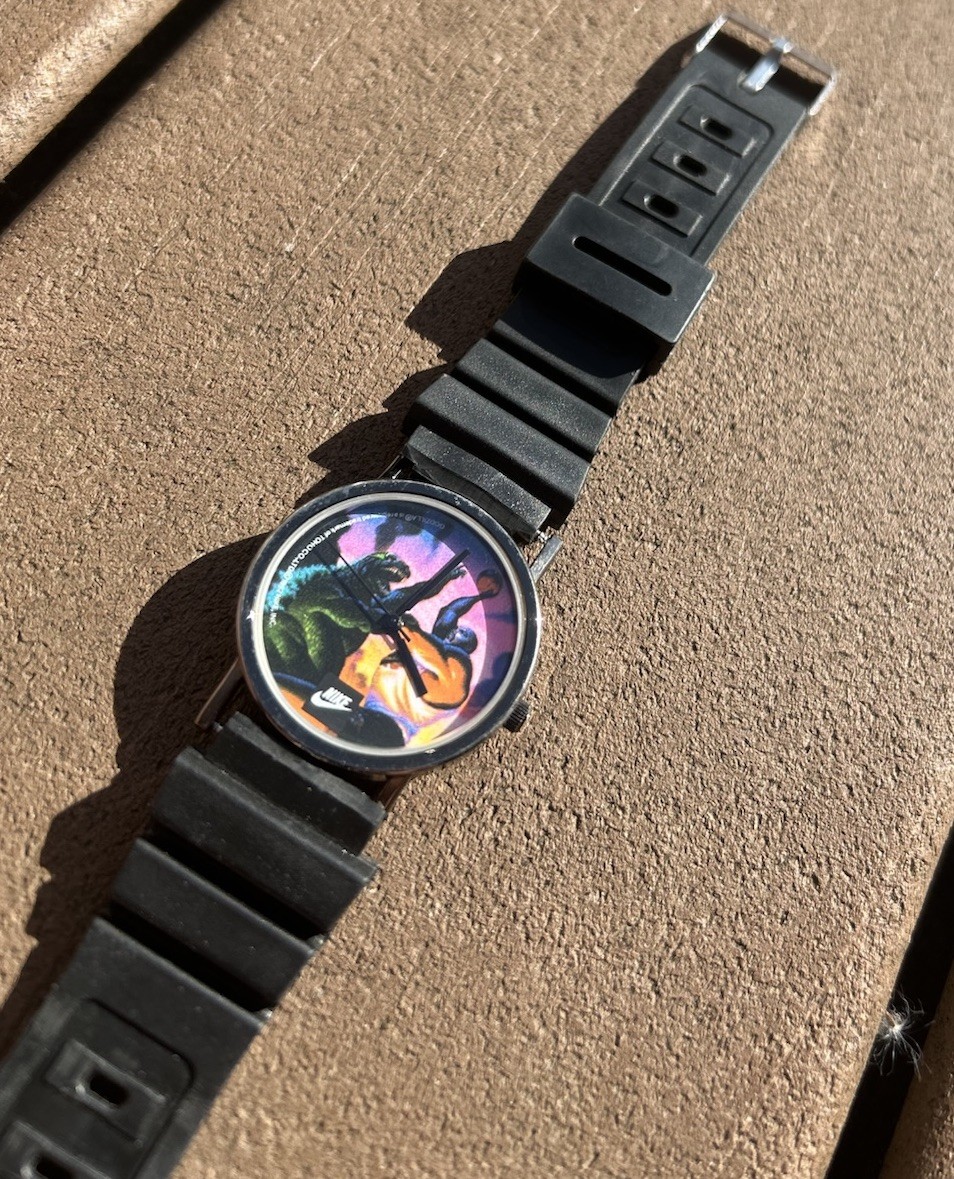RARE 1992 Nike Godzilla vs Charles Barkley Watch Vintage Original Strap, Tv Ad
