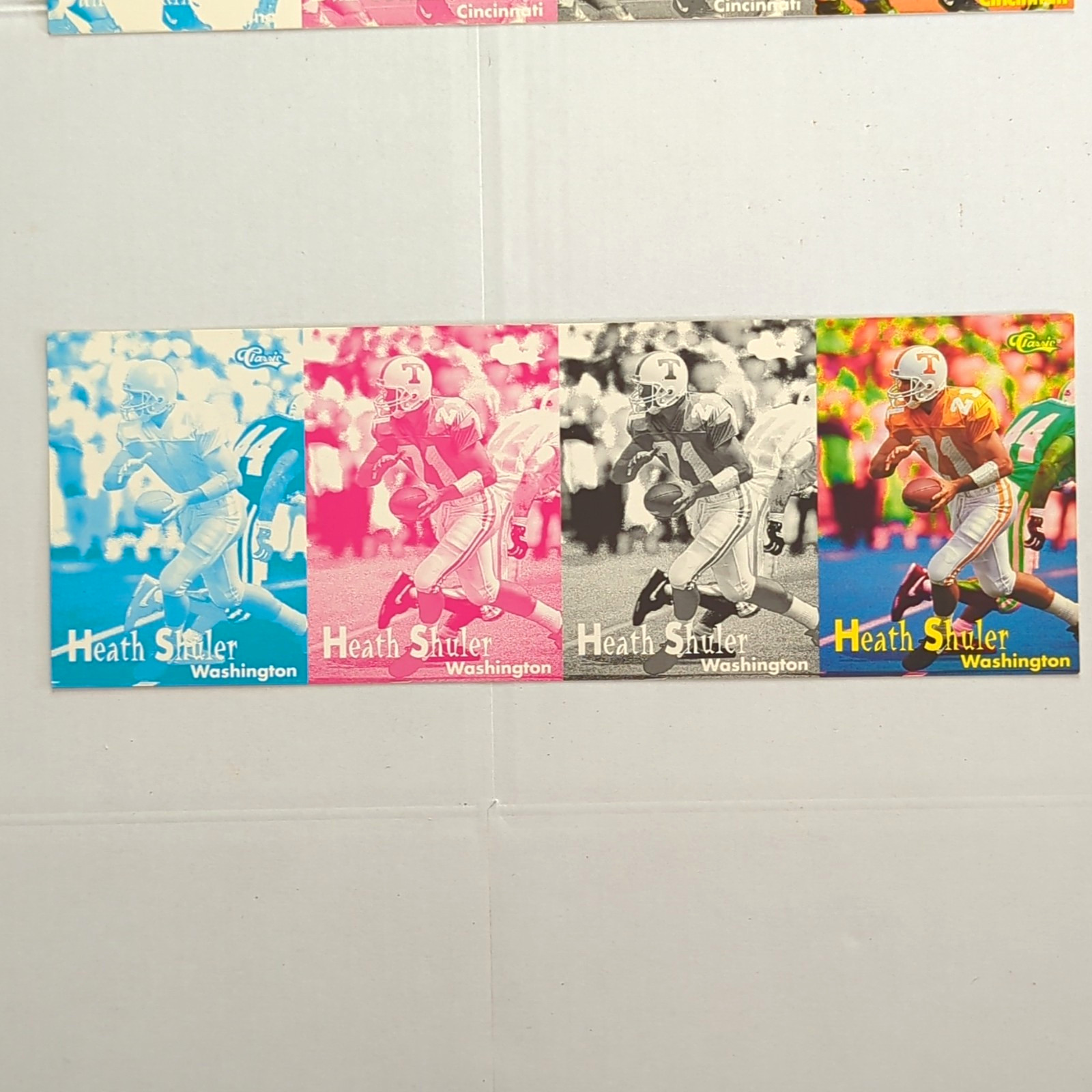 Classic 1994 Classic Draft Heath Shuler Washington Proof Variations 4 Cards