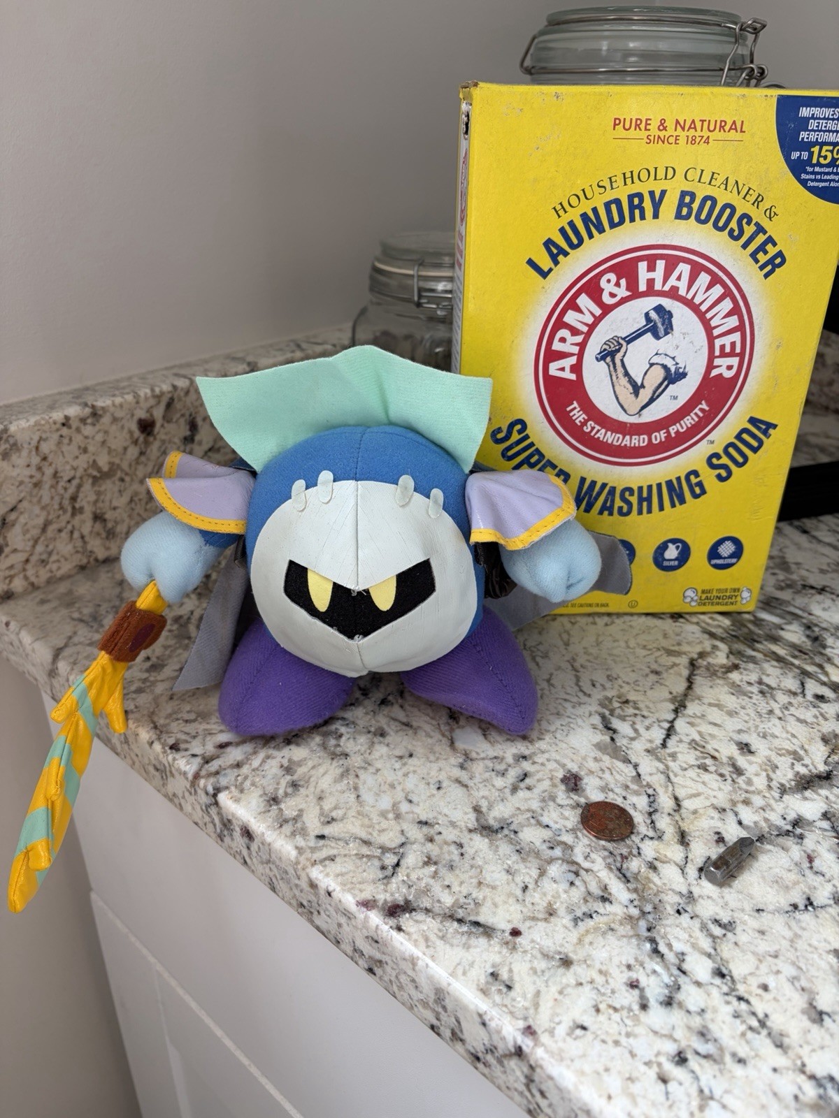 Vintage 2002 Kirby Meta Knight Plush Banpresto Japan UFO Prize KB01-0018 Rare